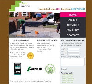 Arch paving website